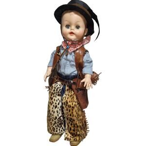 20" 60's Vintage Cowboy ~ Sweet Blue Sleep Eyes ~ Drink & Wet Boy Doll